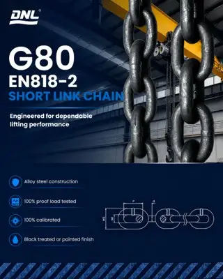 DNL G80 EN818-2 Short Link Chain